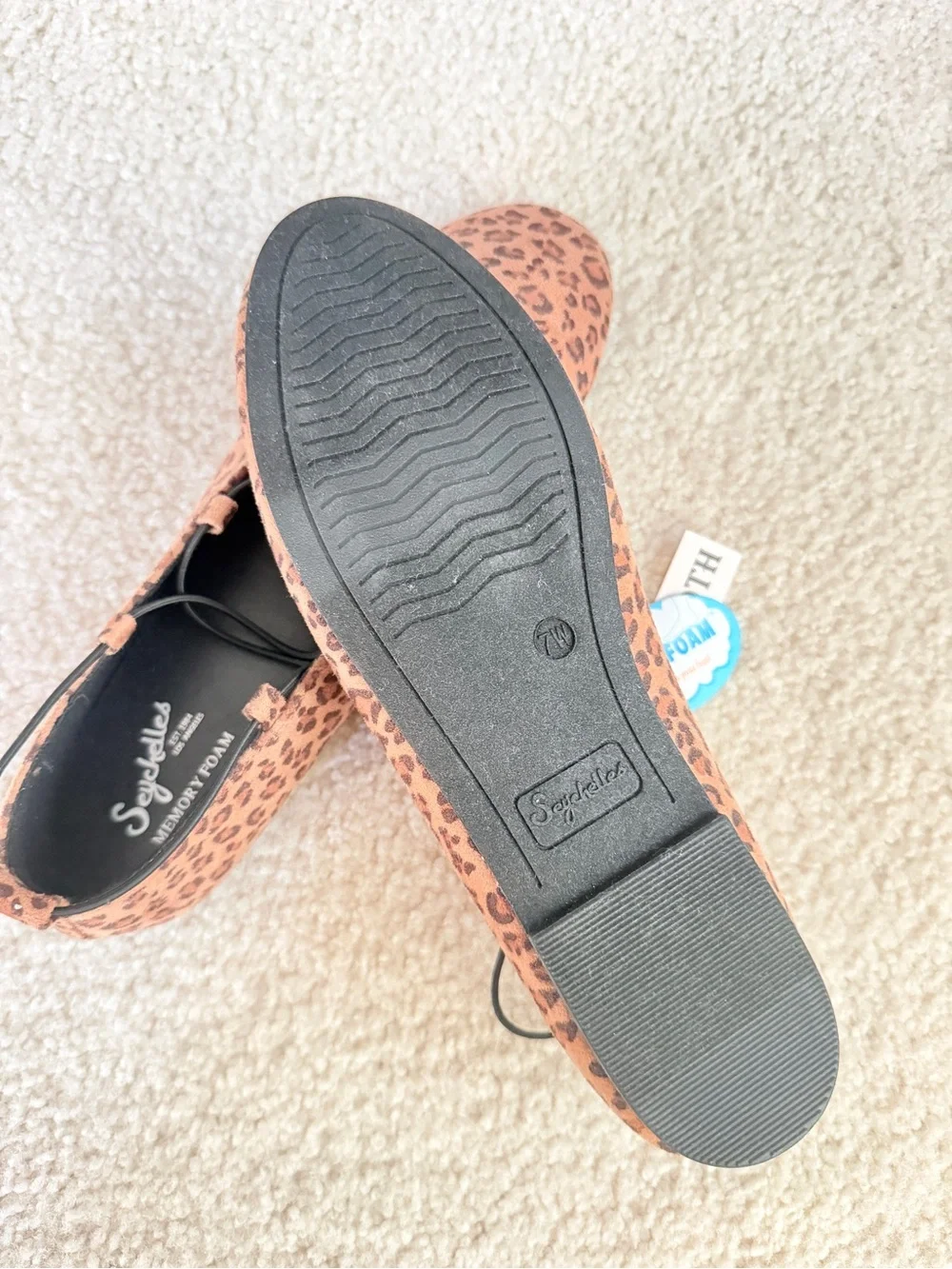 Seychelles Leopard-Print Ballet Flats in Brown and Black
